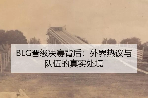 BLG晋级决赛背后：外界热议与队伍的真实处境